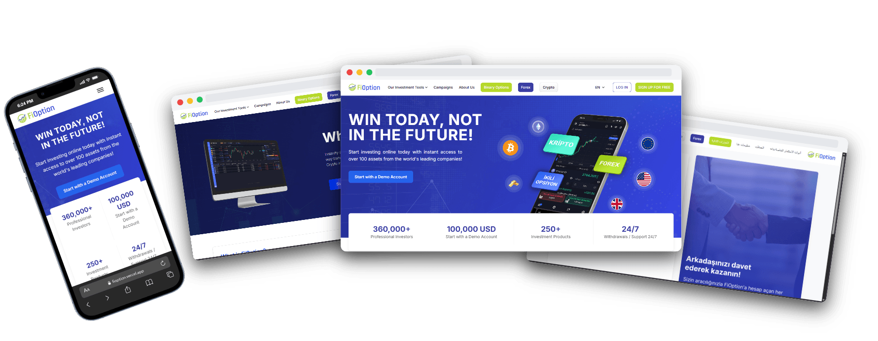 FiOption – Multi-Lingual Investment Platform